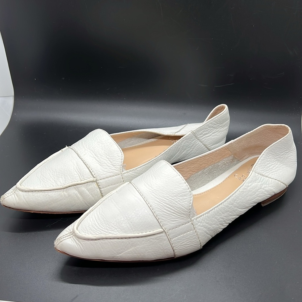 Vince Camuto Maita Loafer Flat In Pure White Sz 8.5/EU 39.5